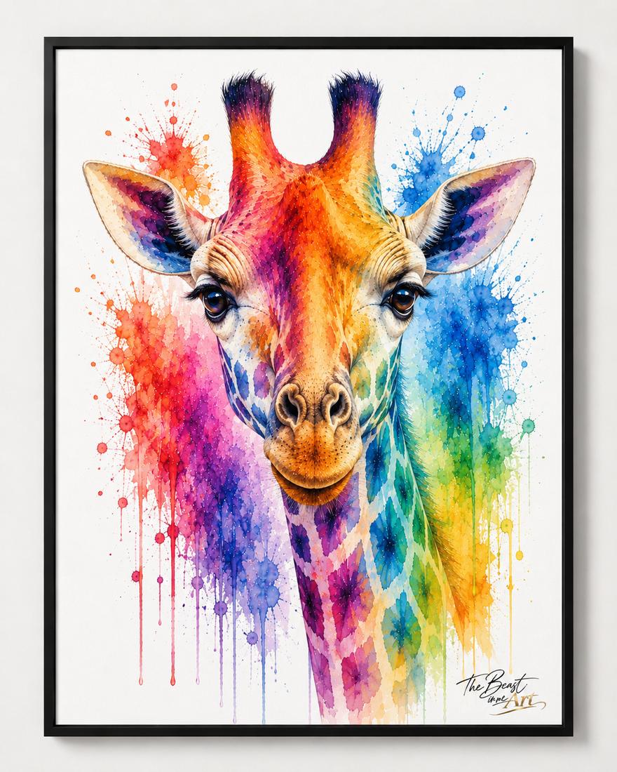 Giraffe — framed