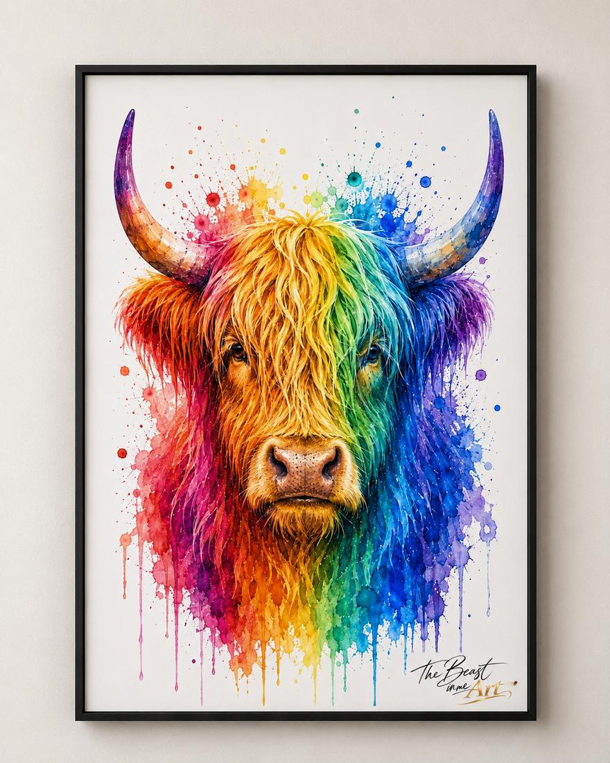 Highland Cow — framed