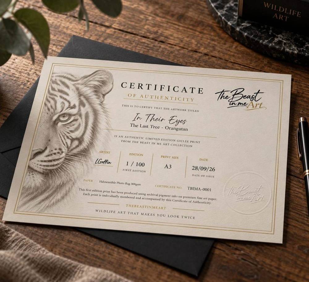 Certificate of Authenticity, issued with every First Edition print